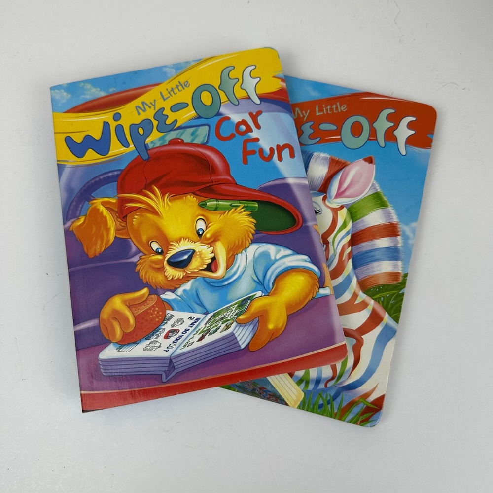 Learning Horizons My Little Wipe-Off Books Set Car Fun Colors Toddler Activity